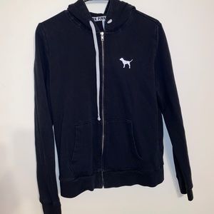 Victoria’s Secret pink zip black hoodie